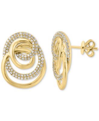 EFFY Collection - Diamond Sculptural Drop Earrings (5/8 ct. t.w.) in 14k Gold