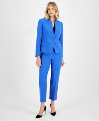 Le Suit - Petite Single-Button Blazer and Slim-Fit Pantsuit
