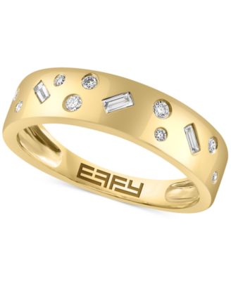EFFY Collection - Diamond Round & Baguette Scatter Band (1/5 ct. t.w.) in 14k Gold