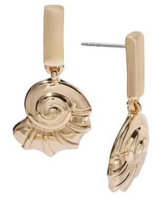 On 34th - Bar & Seashell Drop Earrings