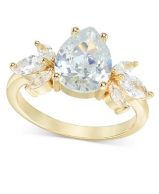 Charter Club - Gold-Tone Cubic Zirconia Cluster Ring