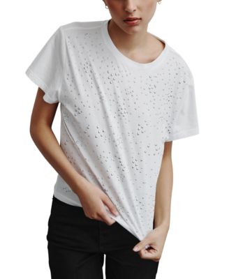 DKNY Jeans - Women's Scattered-Dome-Studs Boxy T-Shirt