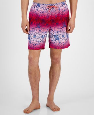 Club Room - Men's Hibiscus Quick-Dry Floral 7" Swim Trunks
