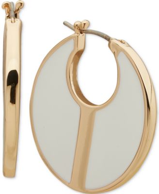 DKNY - Gold-Tone Extra-Small Color Filled Hoop Earrings, 0.41"