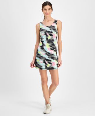 ID Ideology - Women's Shibori Wave Printed Performance Dress