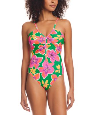 Sanctuary - Women's Shirred-Front One-Piece Swimsuit