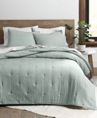Oake - Airy Gauze Coverlet, Full/Queen, Created for Macy's