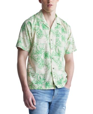 Buffalo David Bitton - Men's Suresh Regular-Fit Botanical-Print Button-Down Camp Shirt