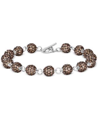 Le Vian - Chocolate Diamond Round Cluster Toggle Bracelet (11-7/8 ct. t.w.) in 18k White Gold