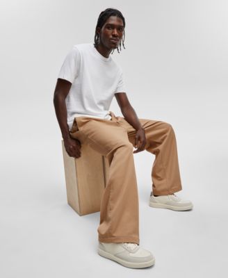 Mode of One - Men's Relaxed-Fit Wide-Leg Stretch Twill Pants