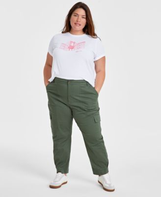 On 34th - Trendy Plus Size Tapered Ankle-Length Cargo Pants