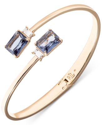 Lauren Ralph Lauren - Gold-Tone Stone Bypass Bangle Bracelet