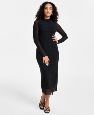 Bar III - Petite Studded Mesh Midi Dress