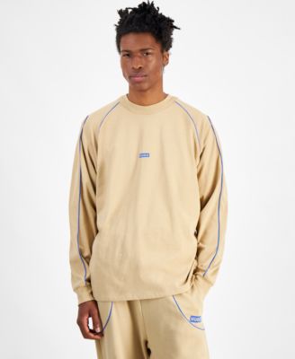 Hugo Boss - Men's Napiperr Loose-Fit Piped Logo Graphic Long-Sleeve T-Shirt