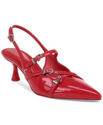 Circus NY by Sam Edelman - Women's Fraya Pointed-Toe Buckled Strappy Kitten-Heel Pumps