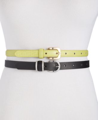 I.N.C. International Concepts - Women's 2-Pc. Faux-Leather Belt Set