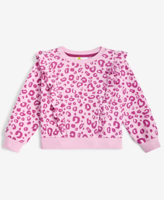 Epic Threads - Toddler Girls Lucy Leopard Ruffle Sweatshirt