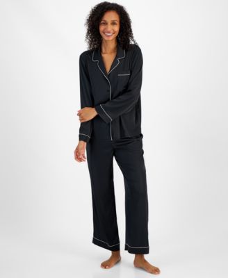 I.N.C. International Concepts - Women's 2-Pc. Rhinestone-Trim Satin Pajamas Set