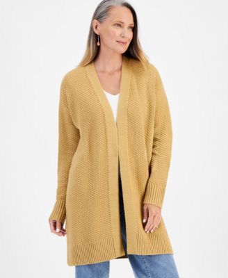 Style & Co - Petite Open-Front Dropped-Shoulder Cardigan