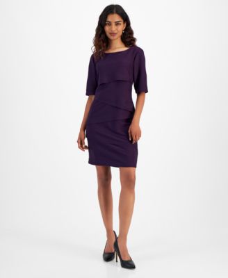 Connected - Petite Textured Sheath Dress