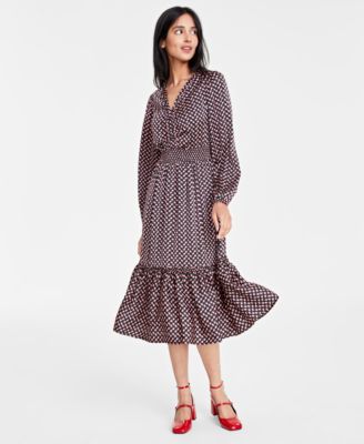 On 34th - Women's V-Neck Midi Dress