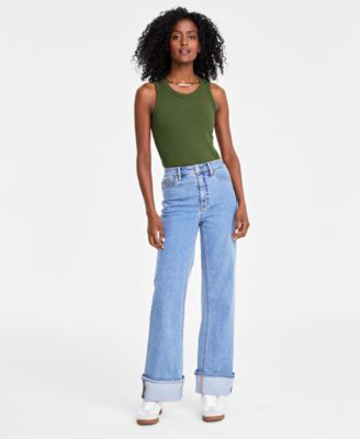 On 34th - Women's Wide-Cuff Wide-Leg Jeans