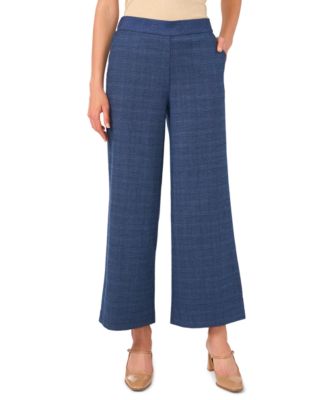 Vince Camuto - Women's Plaid Pull-On Wide-Leg Pants