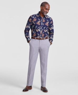 Club Room - Men's Mini-Check Plaid Pants
