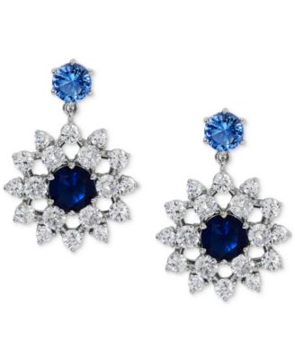 Eliot Danori - 18k Gold-Plated Cubic Zirconia Snowflake Drop Earrings