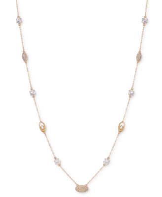 T Tahari - Gold-Tone Crystal & Open Oval 36" Strand Necklace