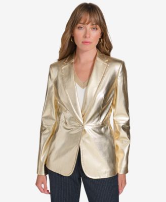 Tommy Hilfiger - Women's Metallic One-Button Blazer