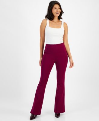 I.N.C. International Concepts - Women's High-Rise Ponte Flare-Hem Pants