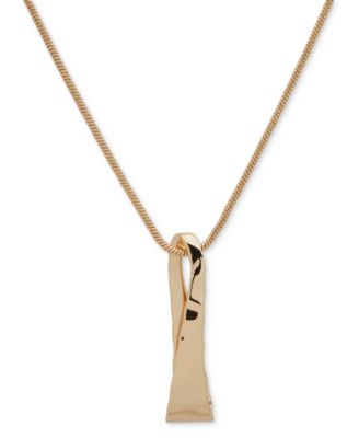 DKNY - Gold-Tone Wavy Ribbon 36" Long Pendant Necklace