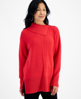 Style & Co - Women's Envelope-Neck Tunic Sweater, Created for Macy's