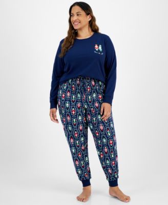 Holiday Lane - Plus Size 2-Pc. Cotton Nutcracker Mix It Pajamas Set