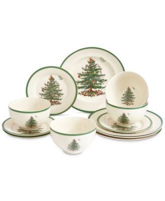 Spode - Christmas Tree 12-Pc. Dinnerware Set, Service for 4