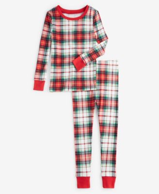 Holiday Lane - Little & Big Kids 2-Pc. Cotton Winterton Plaid Pajamas Set