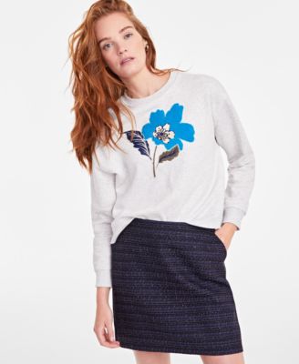 On 34th - Women's Ribbed Crewneck Graphic Sweatshirt