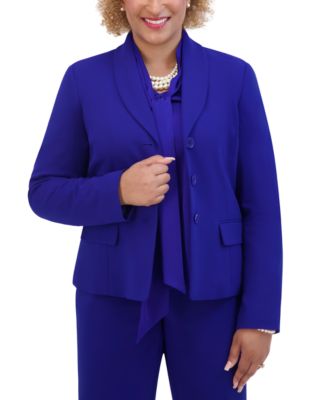 Kasper - Women's Shawl-Collar Crepe Blazer