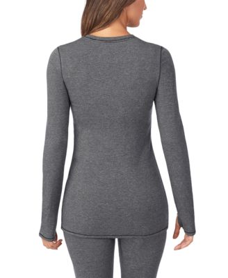 Cuddl Duds - Petite Long-Sleeve Cozy Crewneck Top