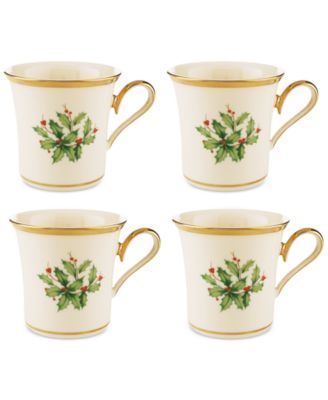 Lenox - Holiday Porcelain Place Setting Mugs, Set of 4