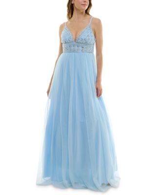 Speechless - Juniors' Beaded Tulle Gown
