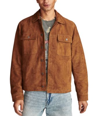 Lucky Brand - Men's Suede Button-Front Shirt Jacket
