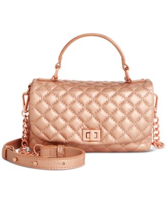 I.N.C. International Concepts - Tollann Rose Gold Metallic Quilt Mini Crossbody