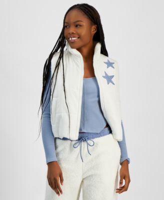 Madden Girl - Juniors' Denim Star Reversible Vest