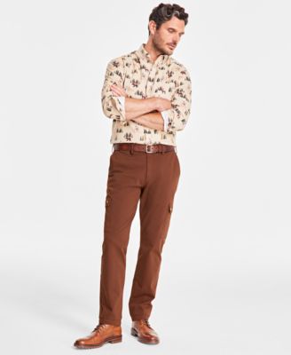 Club Room - Men's Wild Forest Print Corduroy Long-Sleeve Button-Down Shirt