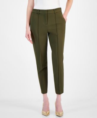 Tahari ASL - Women's Ponte Seamed-Front Ankle Pants