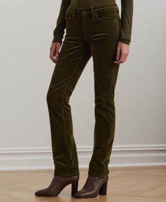 Lauren Ralph Lauren - Petite Stretch Corduroy Mid-Rise Straight Pants
