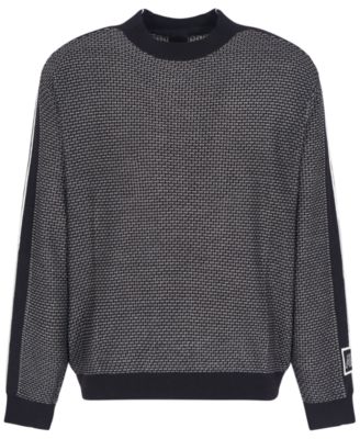 A|X Armani Exchange - Men's Sleeve Taped Logo Wool-Blend Sweater