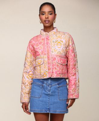 Avec Les Filles - Women's Quilted Printed Barn Jacket